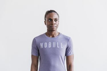 Nobull Women's T Shirts Lavender | Australia (EZ5174)